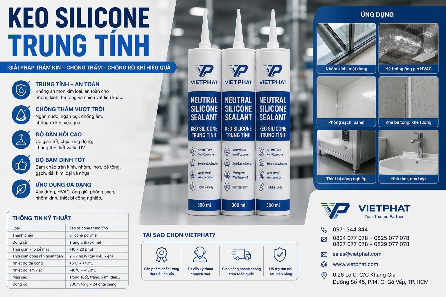 Keo Silicone Trung Tính