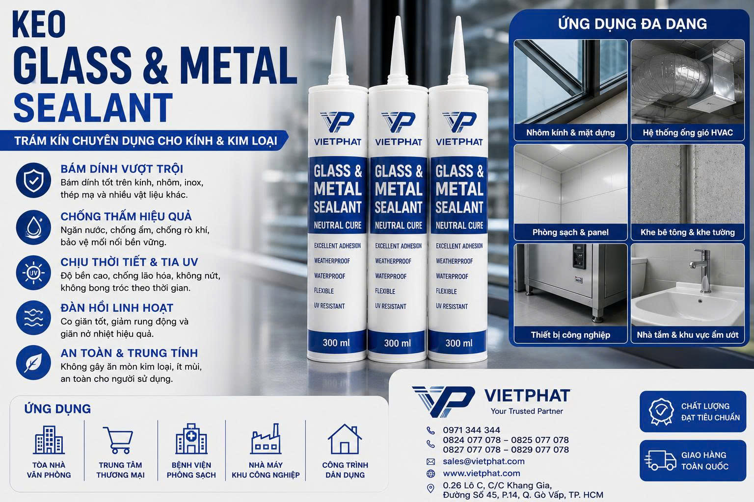 Keo Glass & Metal Sealant