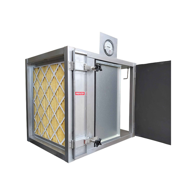 Hộp lọc có quạt khung tôn 1065x1065x1700mm