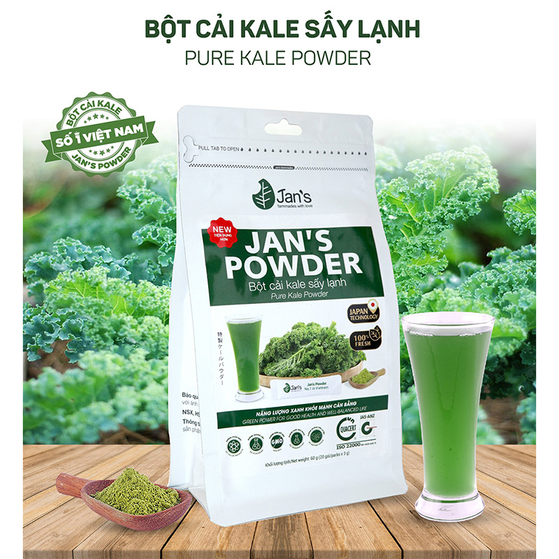 Bột cải kale sấy lạnh Jan's powder 60g