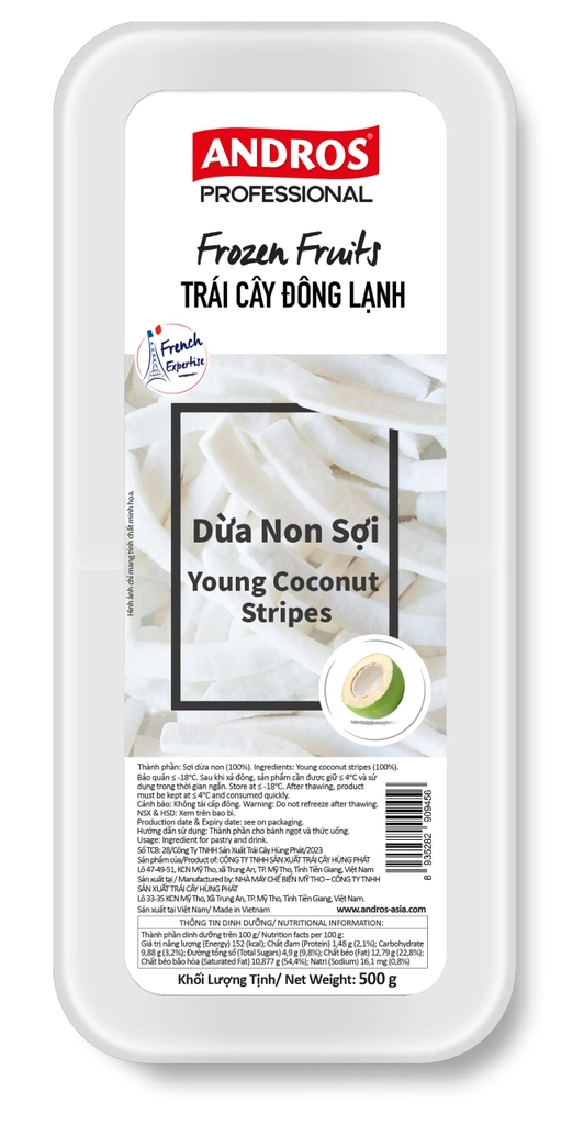 Dừa non sợi Andros 500g