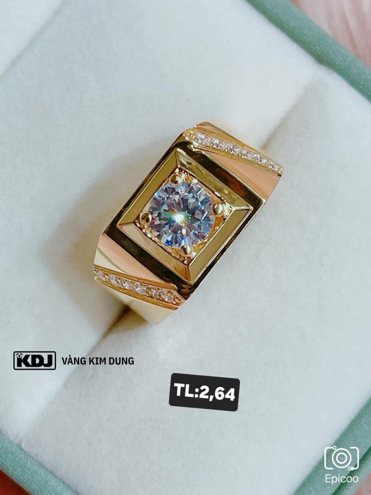 Nhẫn nam vàng vàng 18k