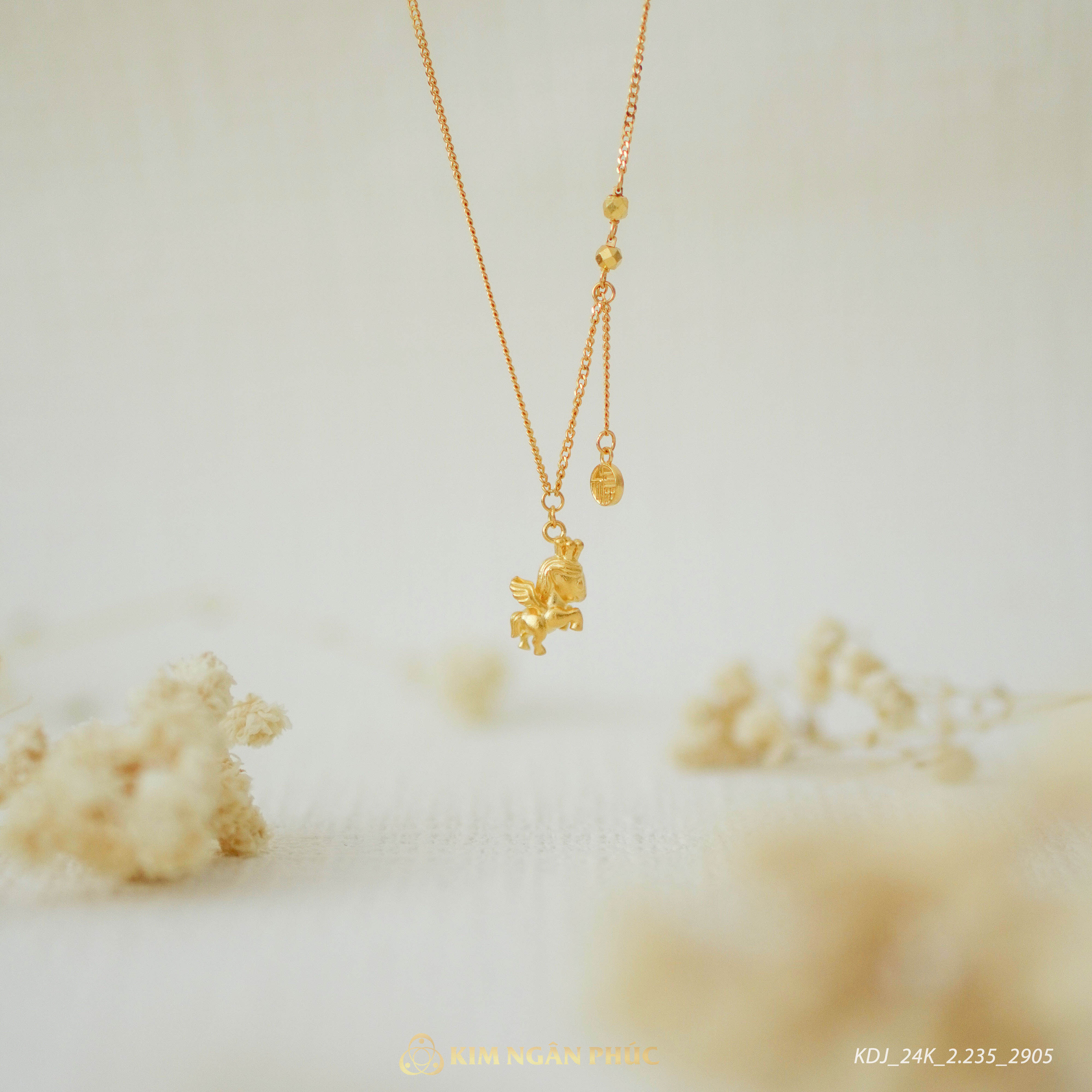 Dây chuyền Kỳ Lân May Mắn 24k