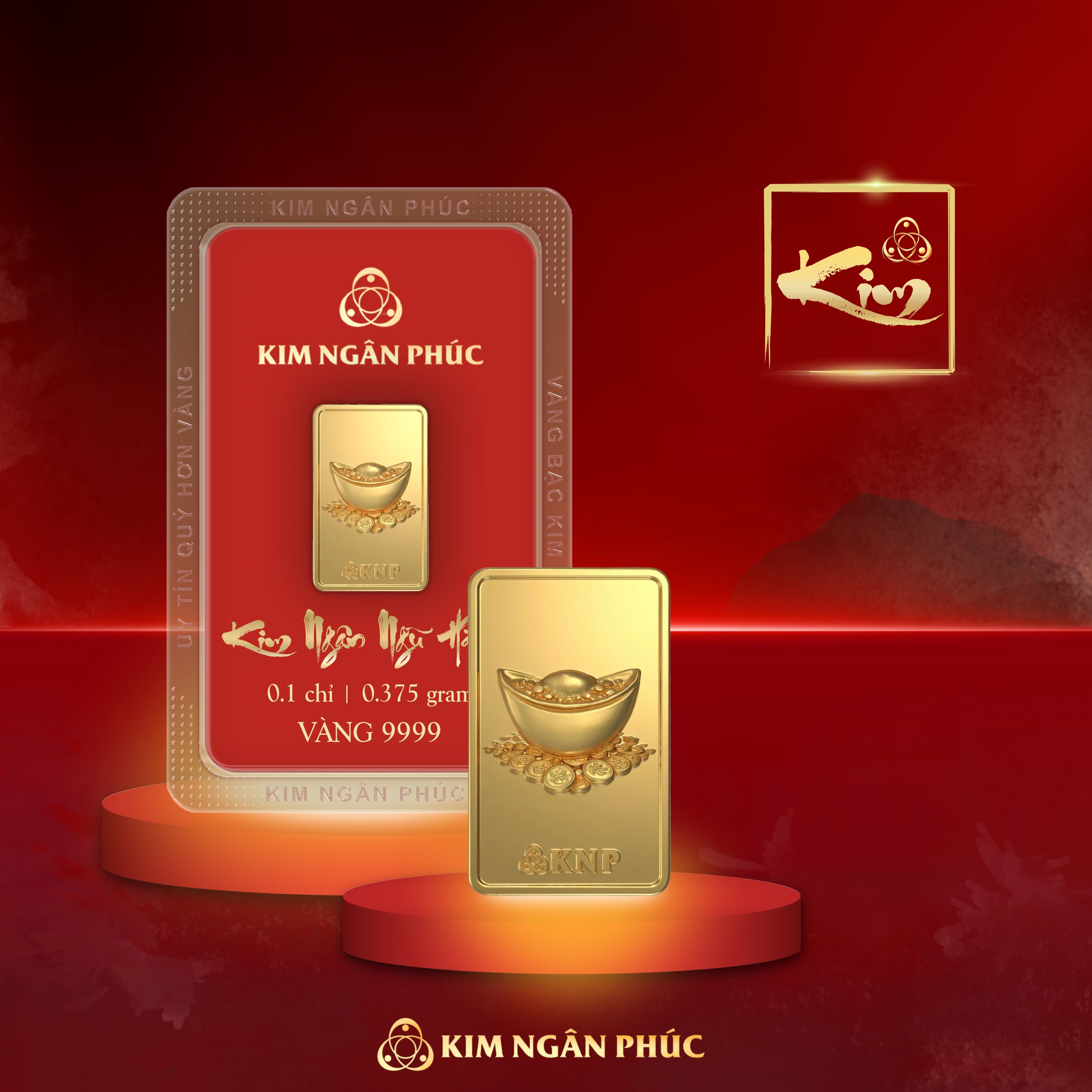 KIM NGÂN NGŨ HÀNH - KIM 0.1 CHỈ VÀNG 999.9