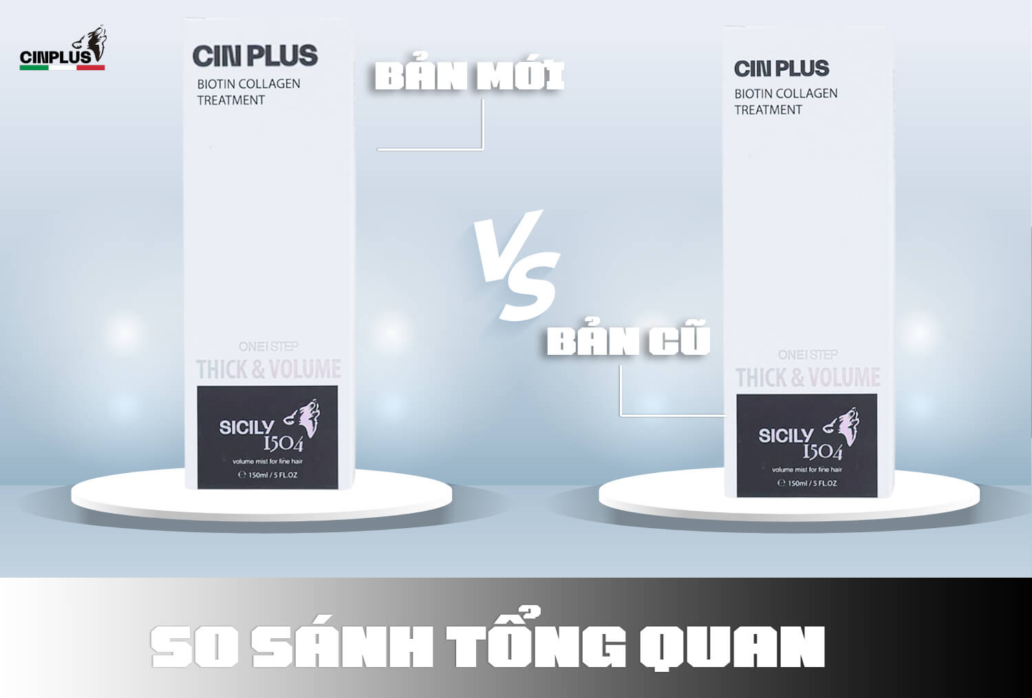 So sánh tổng quan Cinplus Biotin Collagen Treatment MỚI & CŨ