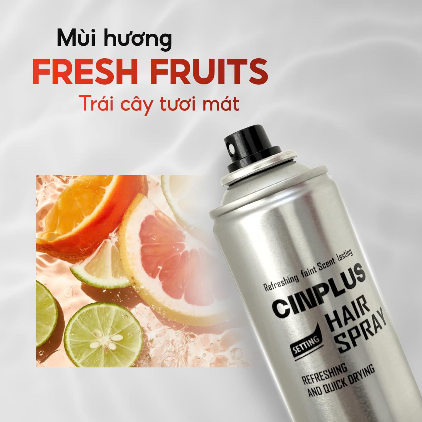 Gôm xịt tóc Cinplus Refreshing and Quick Drying 420ml