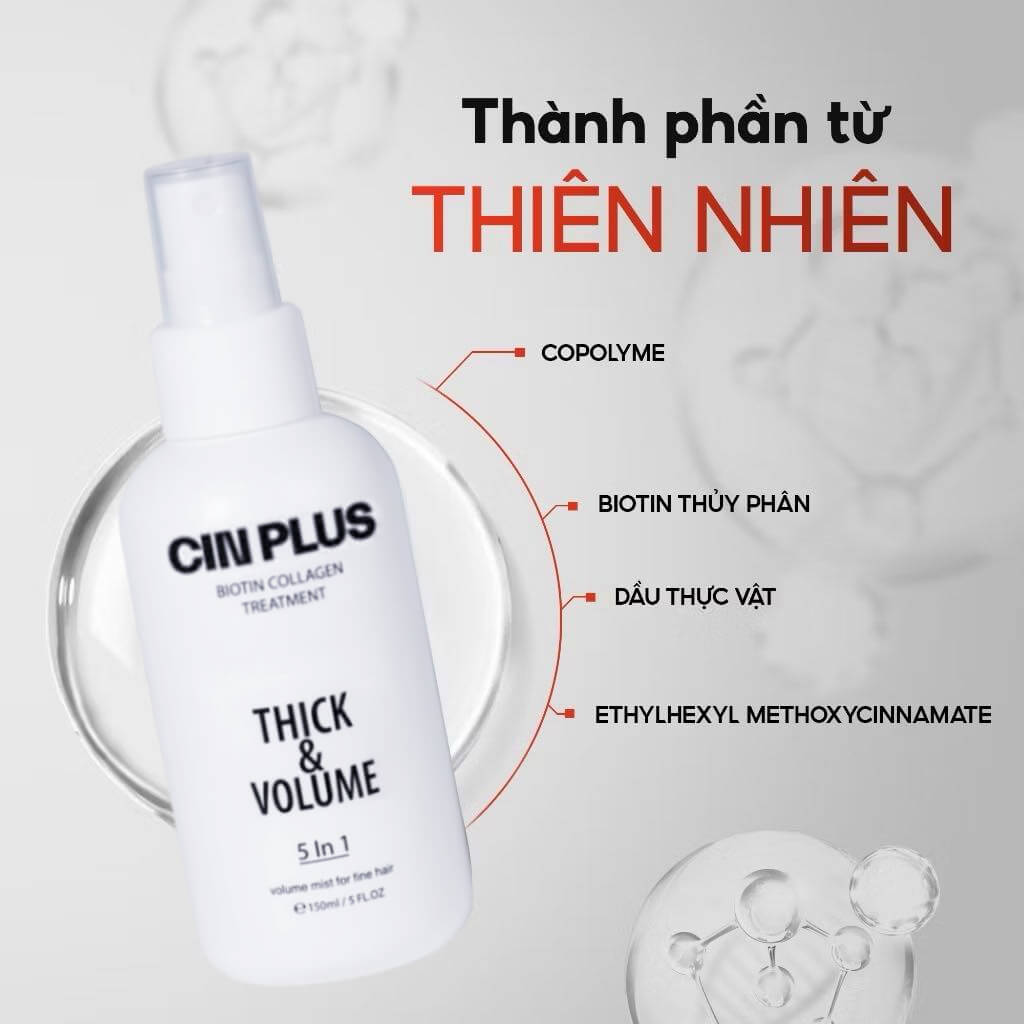 CINPLUS |  Xịt Làm Dày & Phồng Tóc | SICILY 1504 Thick & Volume