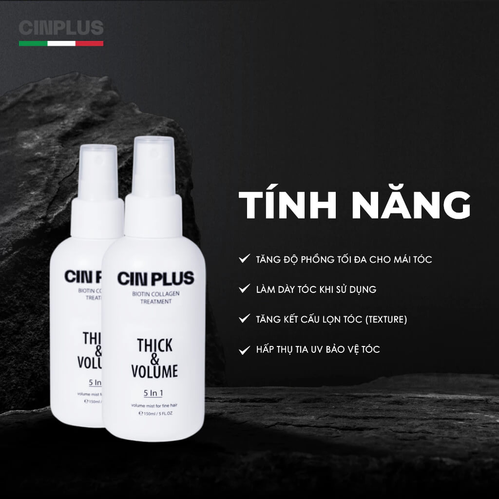 CINPLUS |  Xịt Làm Dày & Phồng Tóc | SICILY 1504 Thick & Volume