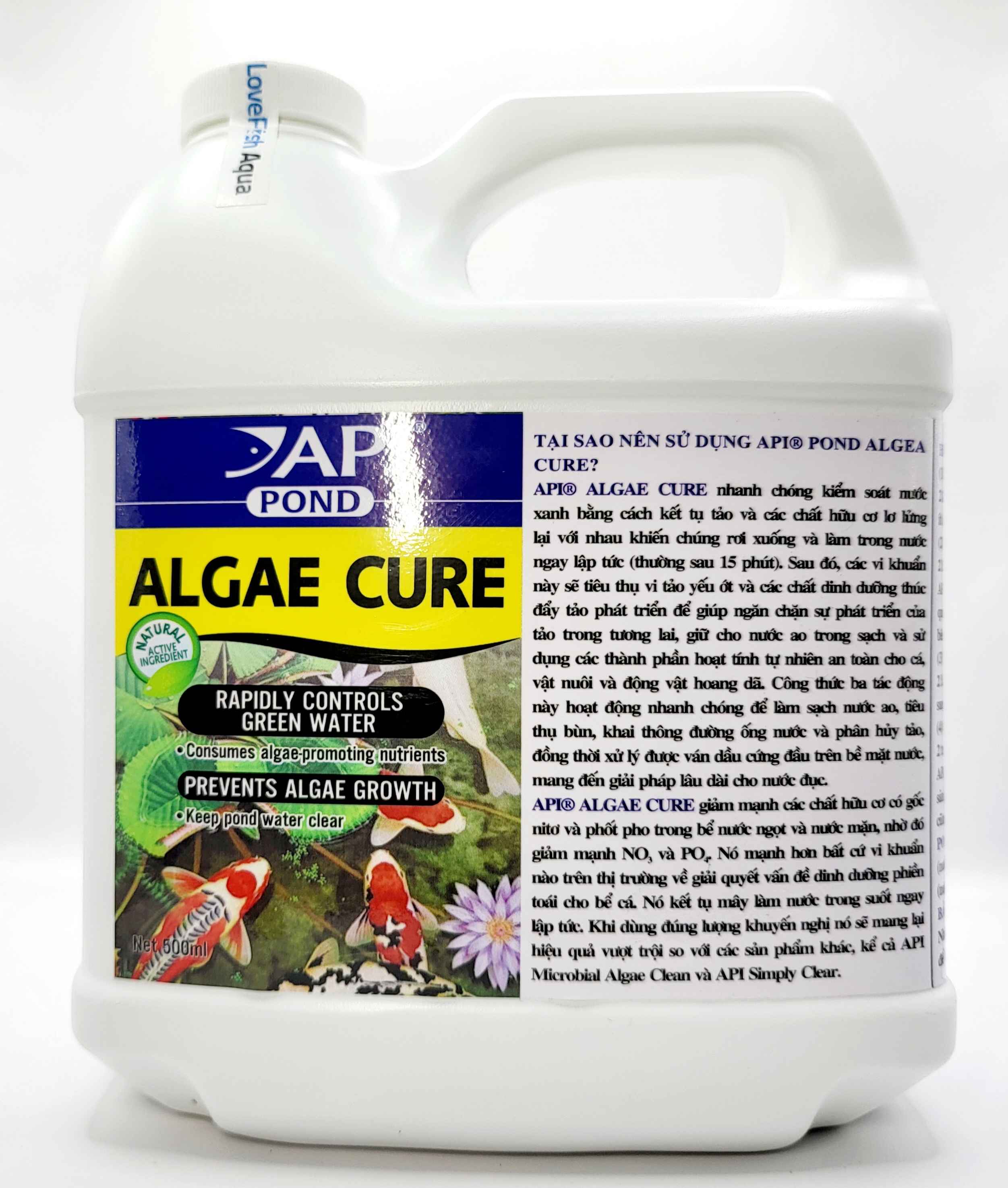 API - Algae Cure - Vi sinh ăn tảo Sống và kết tụ mây siêu trong, tiêu hao NO3 & PO4 nước Ngọt & Mặn