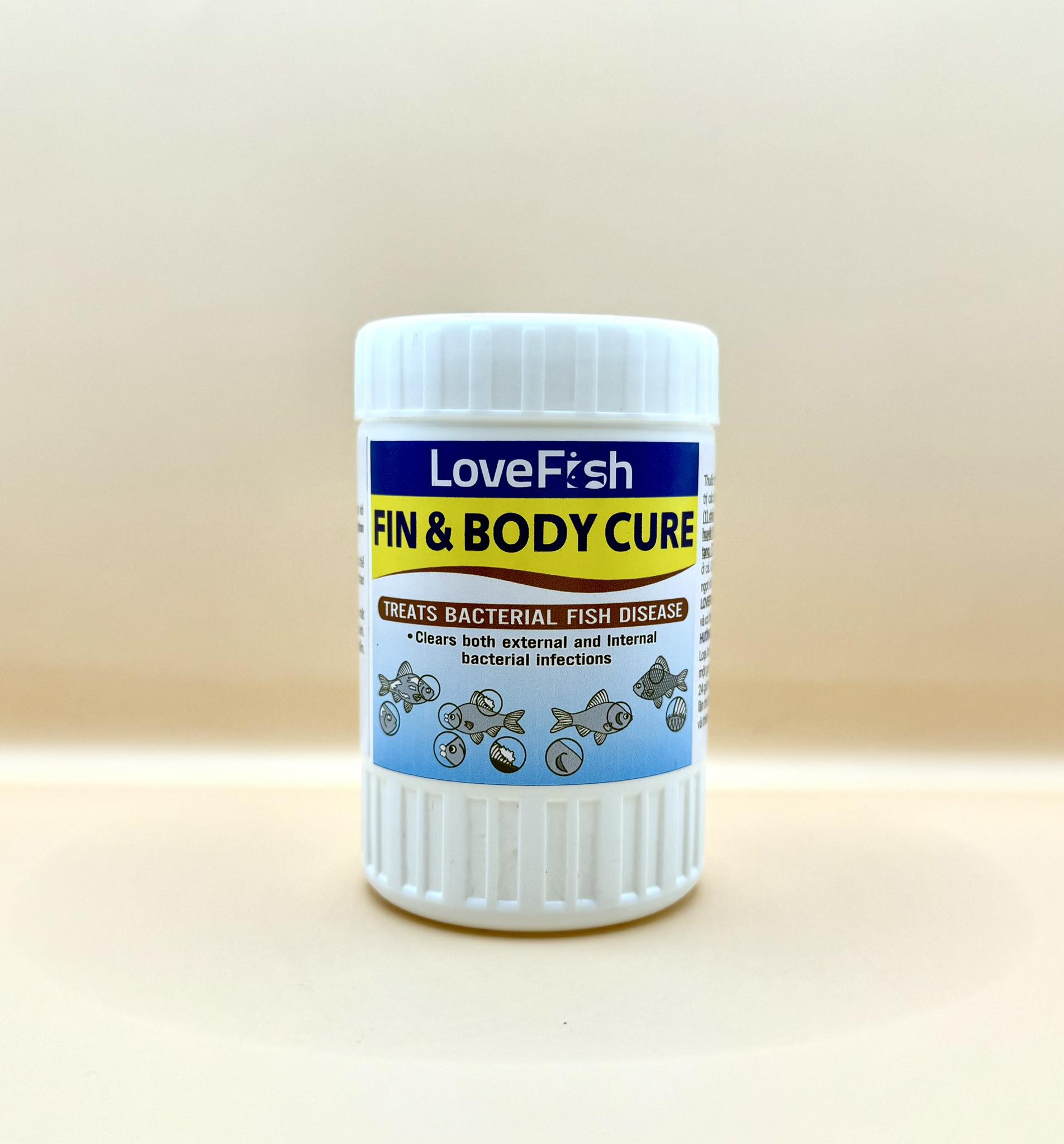 LoveFish - Fin and Body Cure - Trị chảy nhớt, đục mắt, mục vây, xuất huyết, lỡ loét, khuẩn mang, nội tạng, xù vảy, sình bùng, nấm