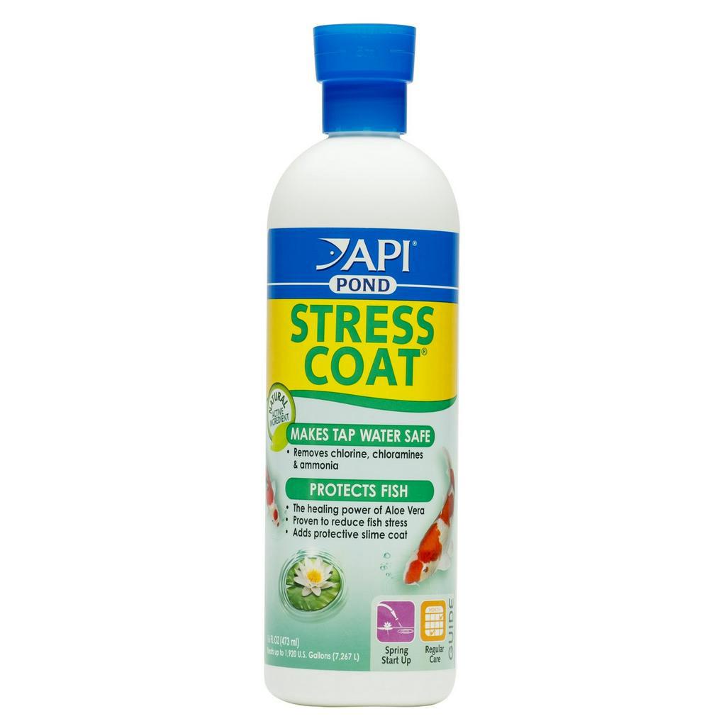 API - Stress Coat Pond  - Giảm stress, khử độc nước cho cá nước ngọt & mặn, tép