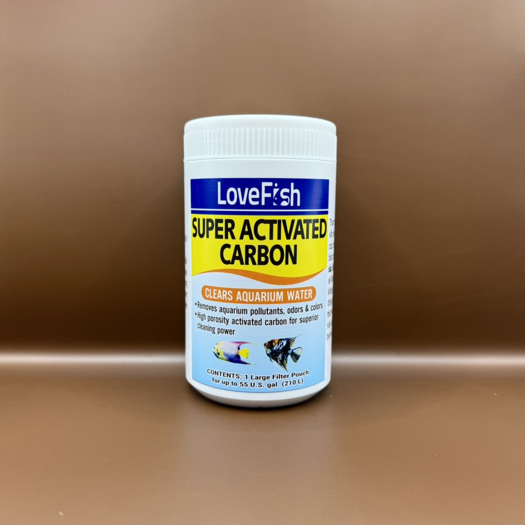 LoveFish - Super Activated Carbon - than siêu hoạt tính hấp thụ thuốc, chất độc màu, mùi, đánh nước siêu trong hơn Seachem Purigen