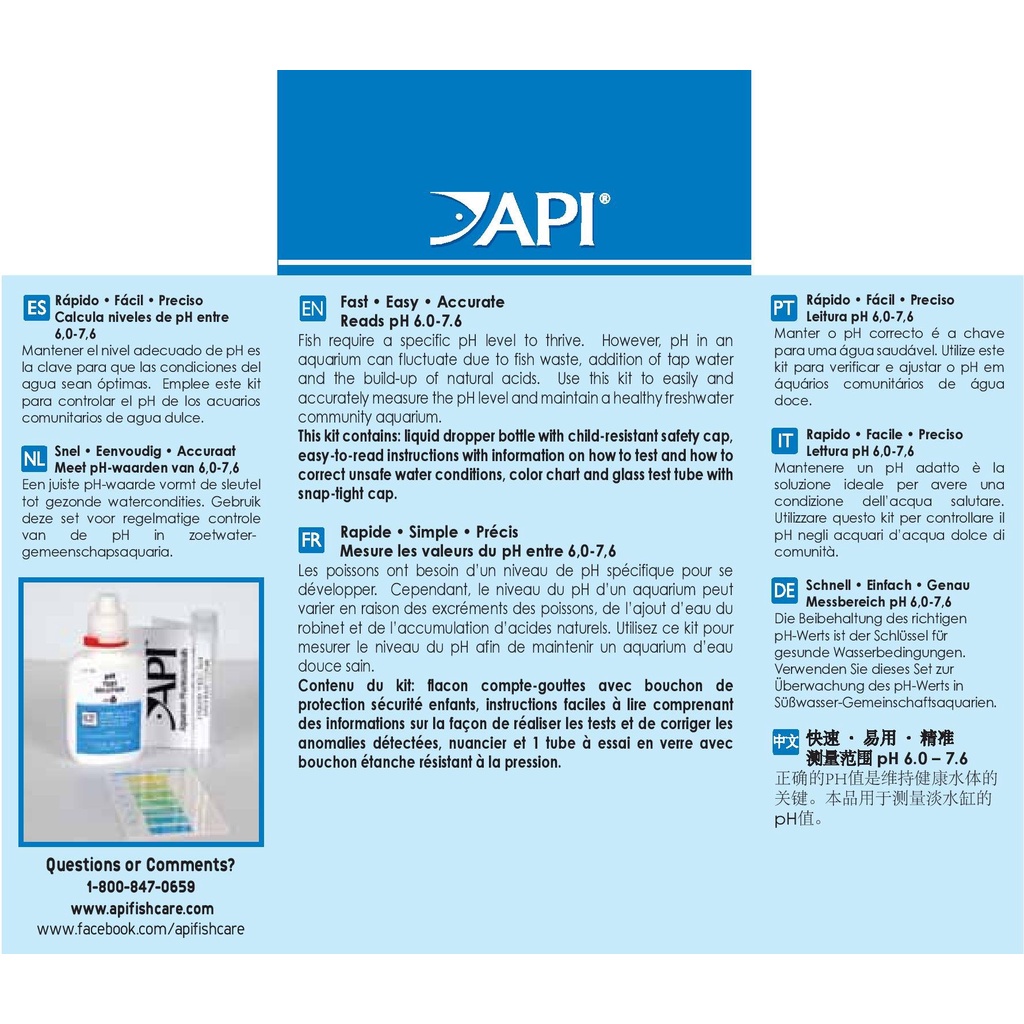 API- pH TEST KIT-BỘ KIỂM TRA PH 6-7.6