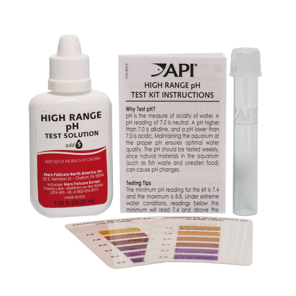 API-HIGH RANGE PH TEST KIT-Kiểm tra pH CAO 7.4-8.8 nước ngọt & mặn