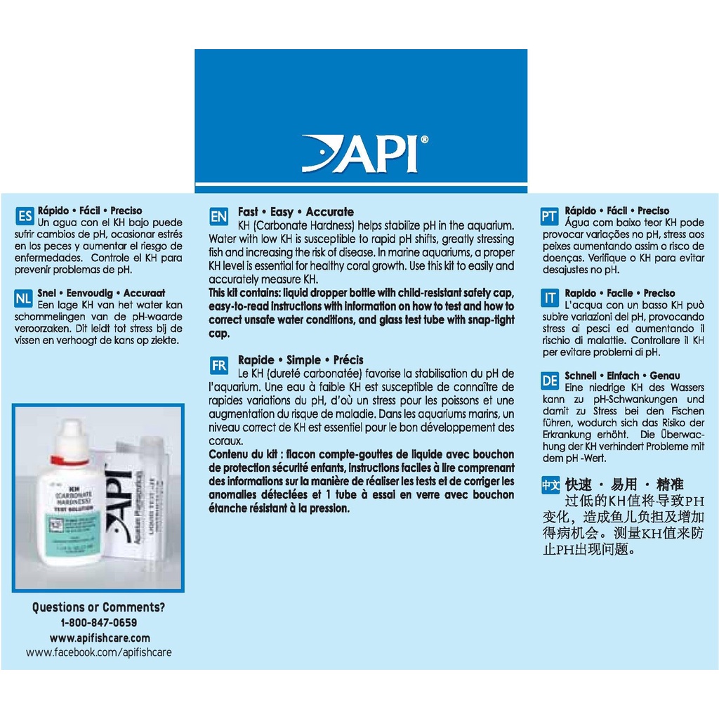 API - KH TEST KIT - Kiểm tra KH cho nước mặn và ngọt