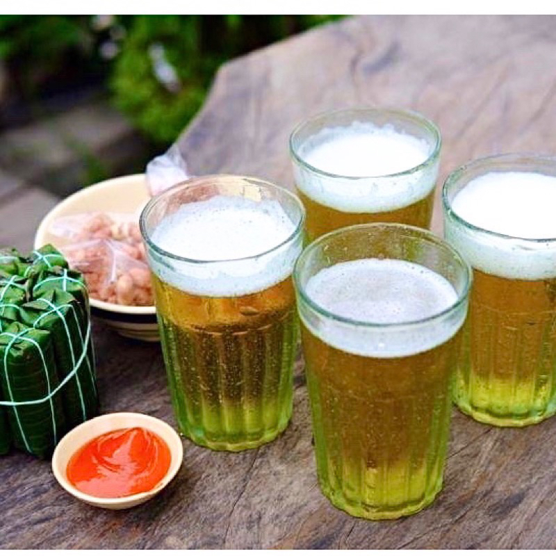 Cốc uống bia hơi Hà Nội  thủy tinh 330ml, Hàng loại 1