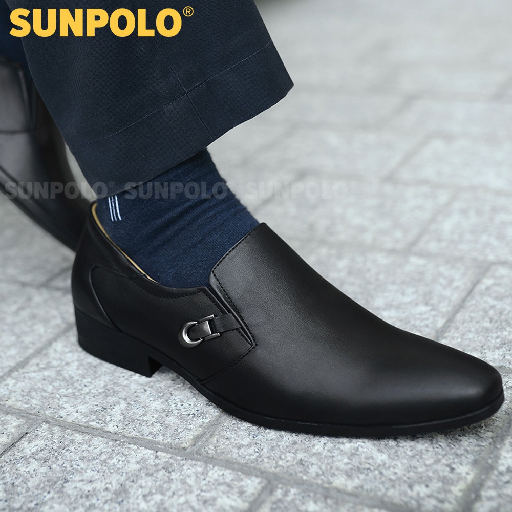 Giày tây nam SKT119 da bò đế cao su mũi nhọn