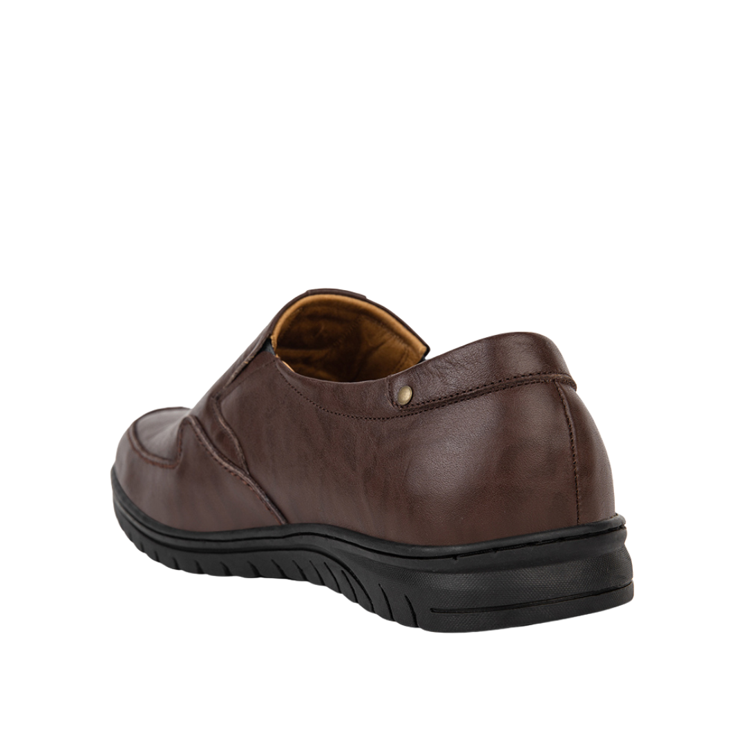 Giày lười nam SUS511 da bò mũi tròn có 2 phiên bản màu Đen/Nâu