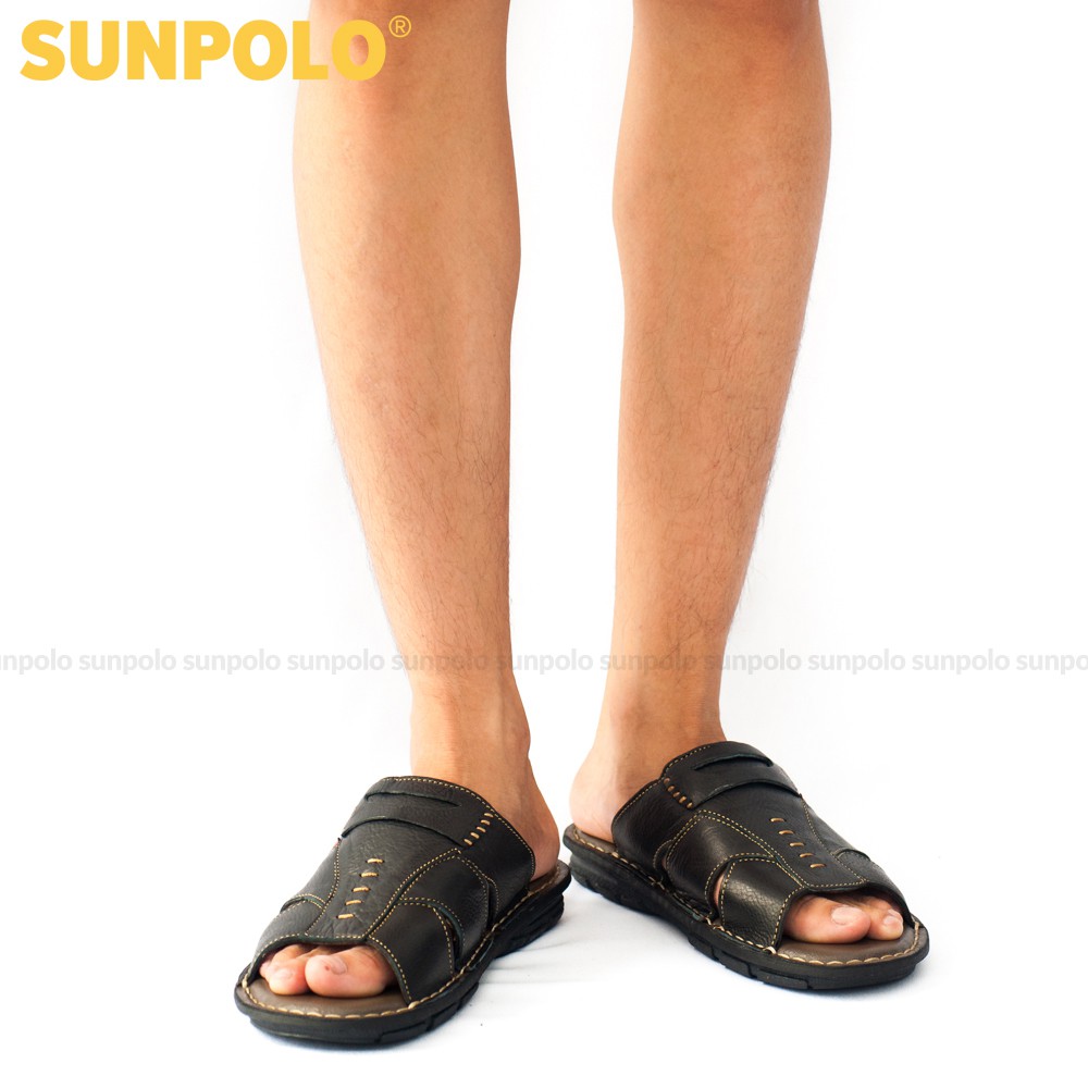 Dép Quai Ngang Nam Da Bò - AQN009