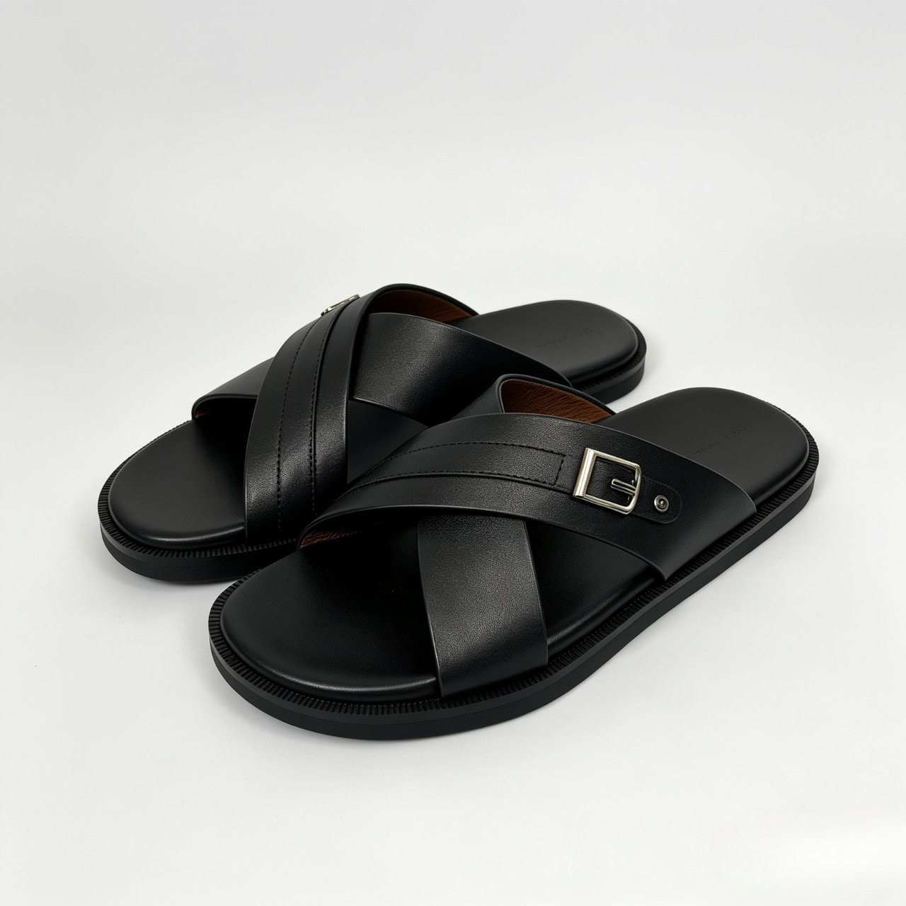 Dép Quai Chéo Nam Da Bò YQC5MK Có BigSize  44 - 45