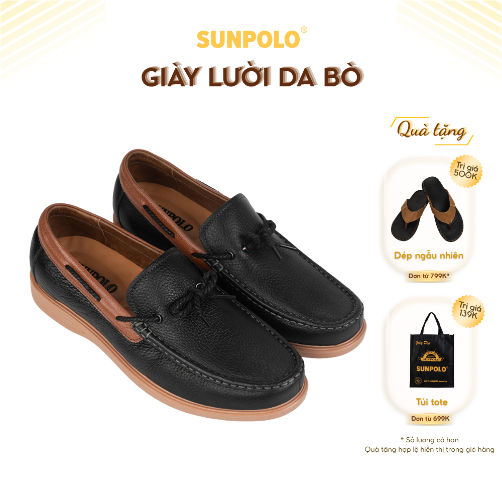 Giày lười nam CS5162 da bò hiện đại phù hợp làm công sơ, đi chơi hay dự tiệc