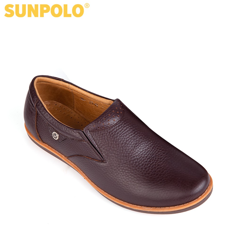 Giày Mọi Nam SUMU01 Da Bò Nâu