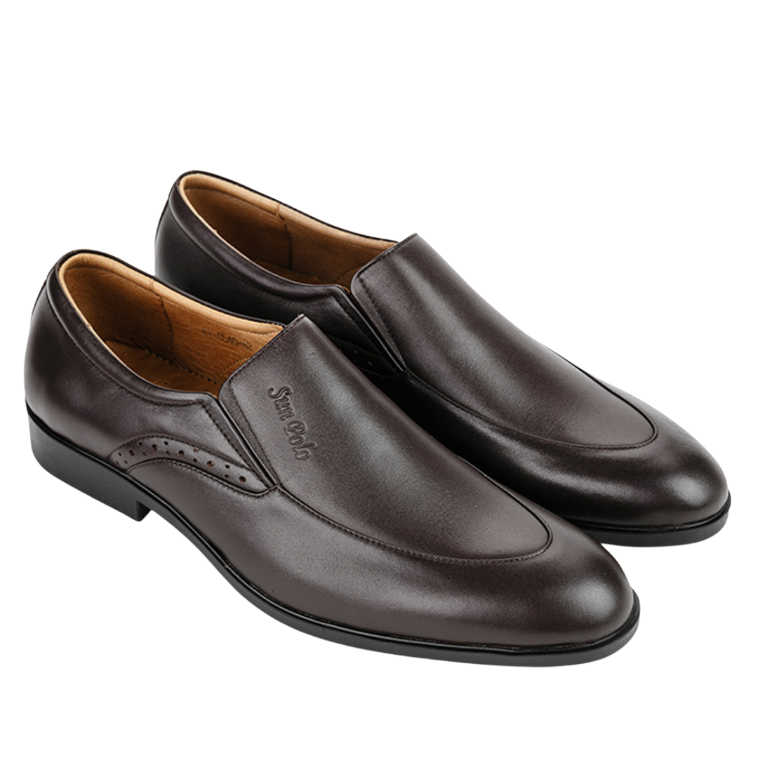 Giày Tây Nam KT0540 Da Bò Nâu Đen