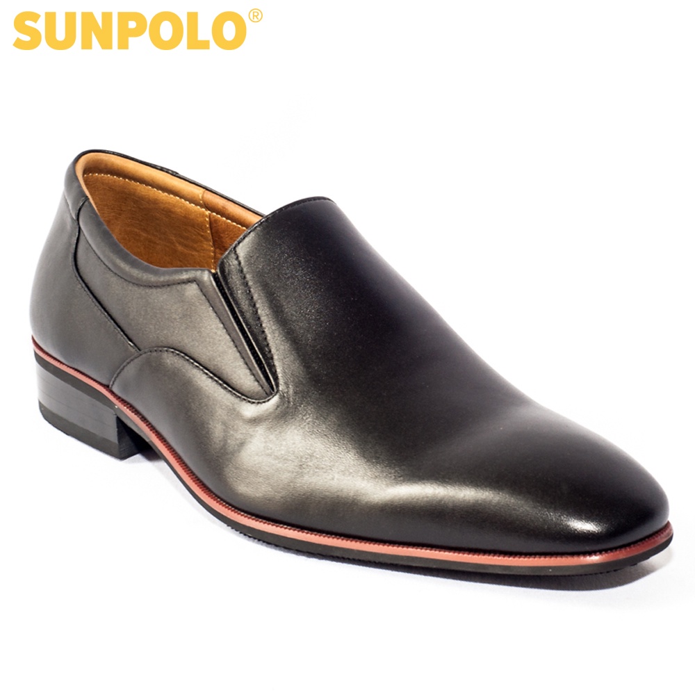 Giày Tây Nam SUMU6673 Da Bò SUNPOLO Đen Nâu