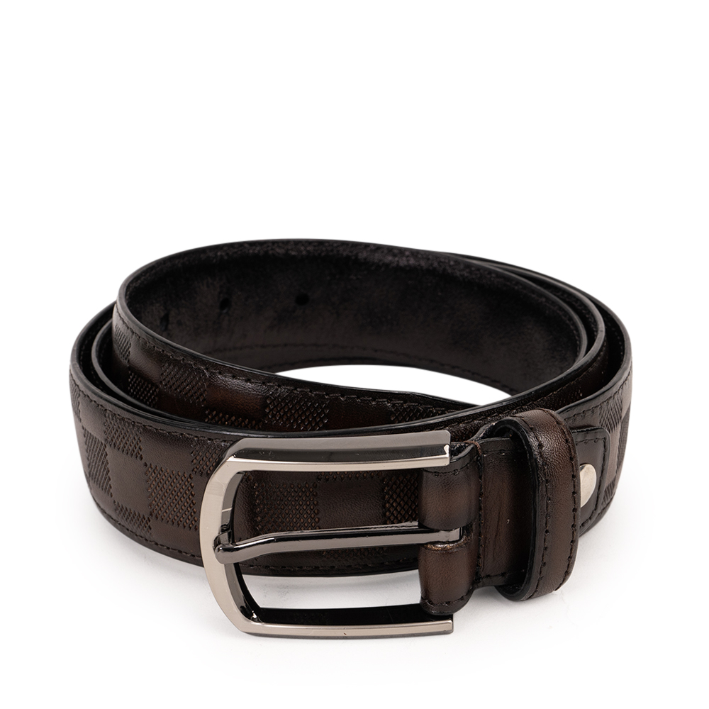 Thắt lưng nam da bò Khóa xỏ kim Nâu - BSMK39