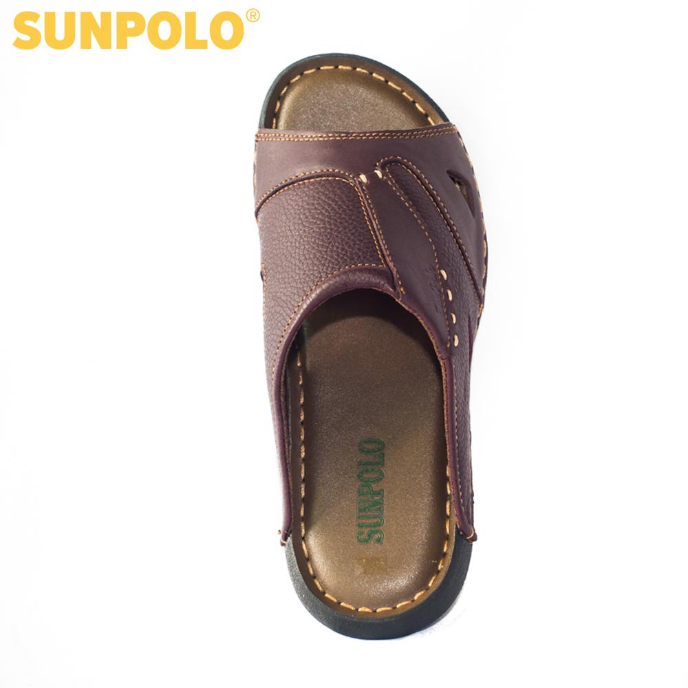 Dép Quai Ngang Nam DQN032 Da Bò Cao Cấp