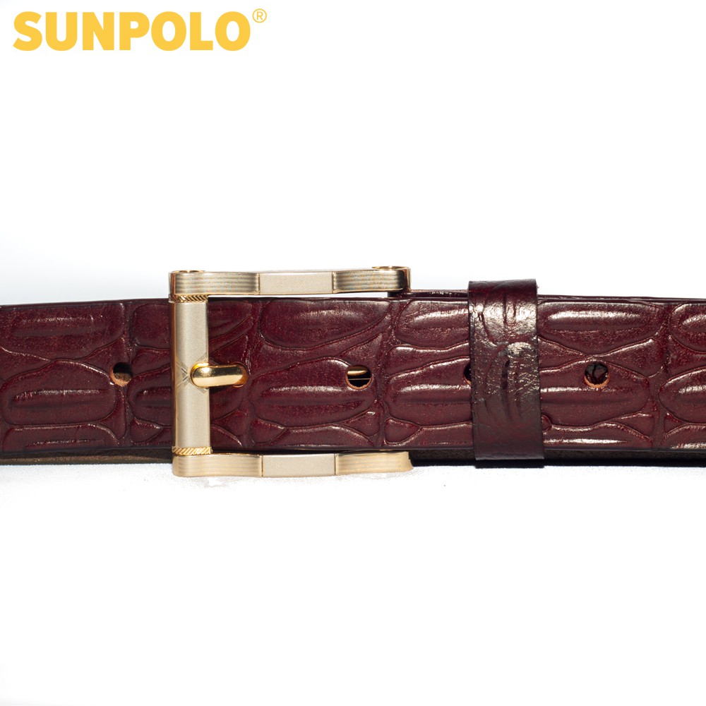 Thắt lưng nam da bò SUNPOLO Đen - BSBK28