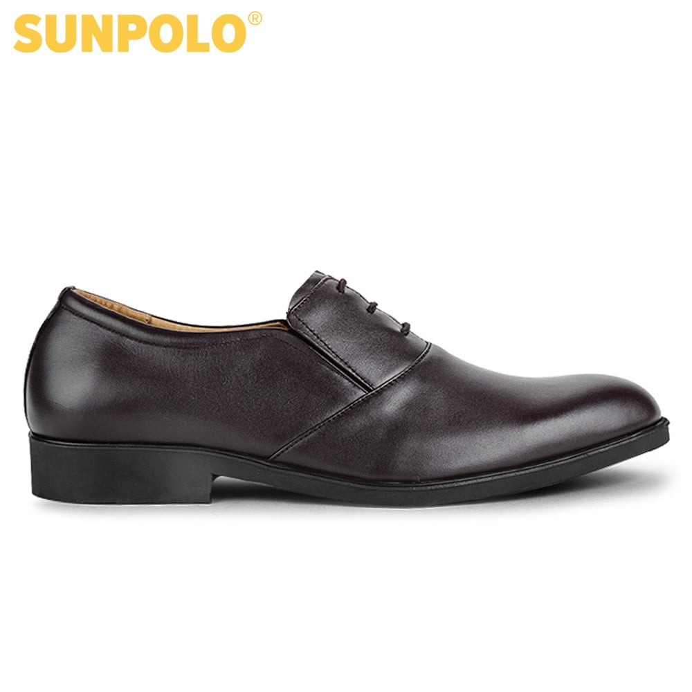 Giày Tây Nam KT0528 Da Bò SUNPOLO Đen Nâu