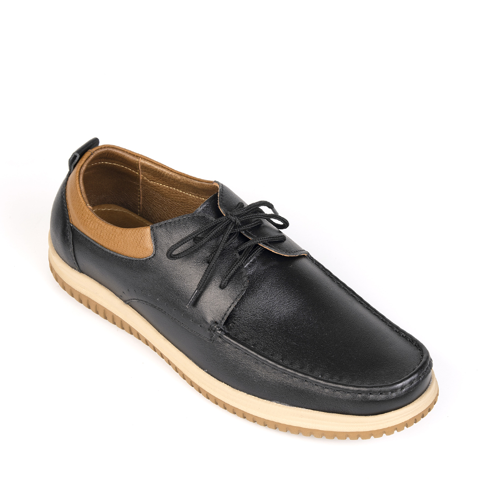 Giày nam da bò FUS492 đế phylon mũi tròn cột dây