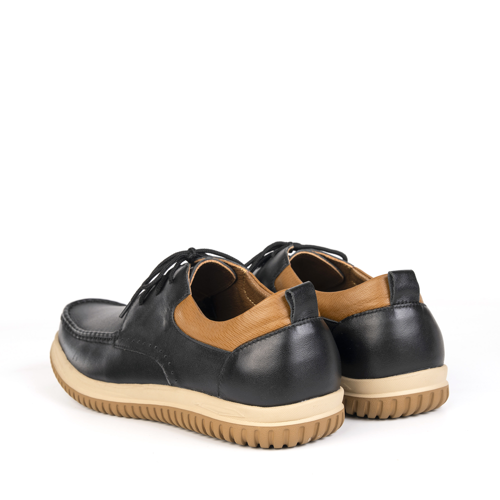 Giày nam da bò FUS492 đế phylon mũi tròn cột dây