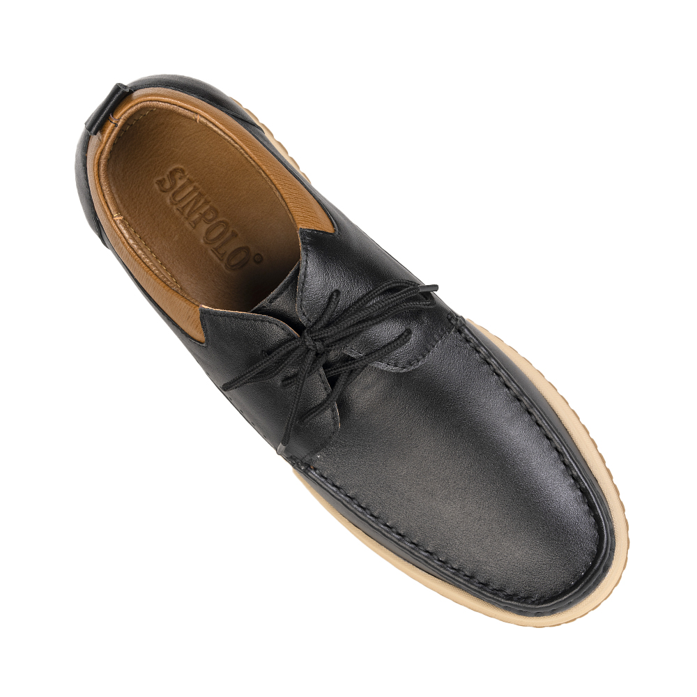 Giày nam da bò FUS492 đế phylon mũi tròn cột dây