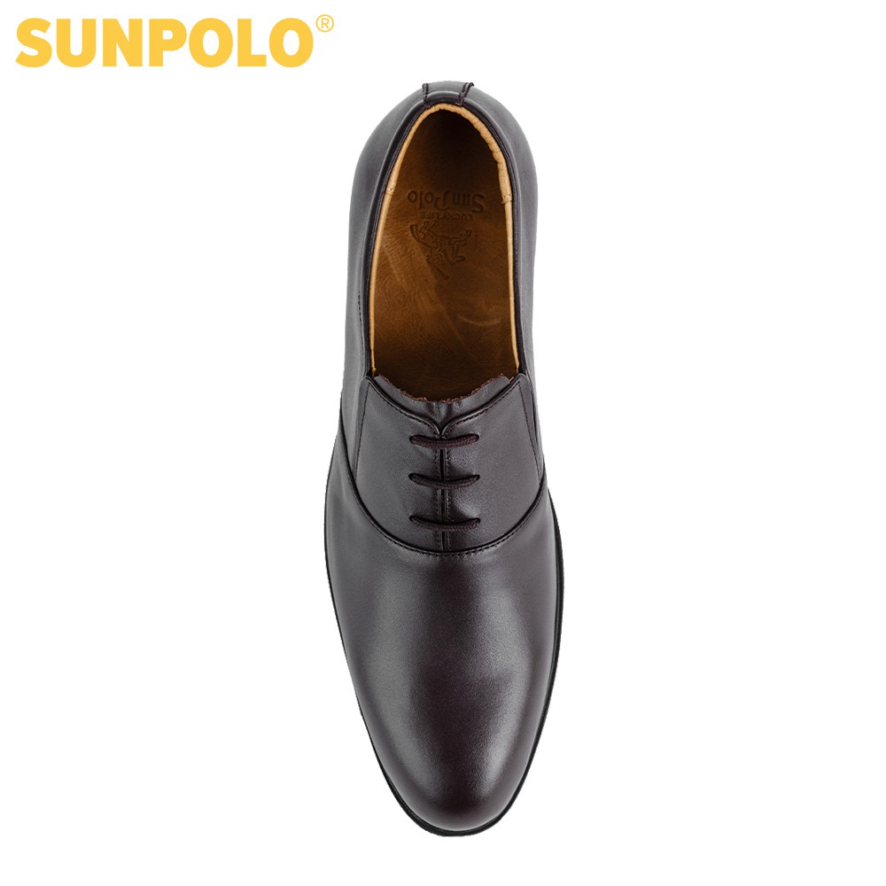 Giày Tây Nam KT0528 Da Bò SUNPOLO Đen Nâu