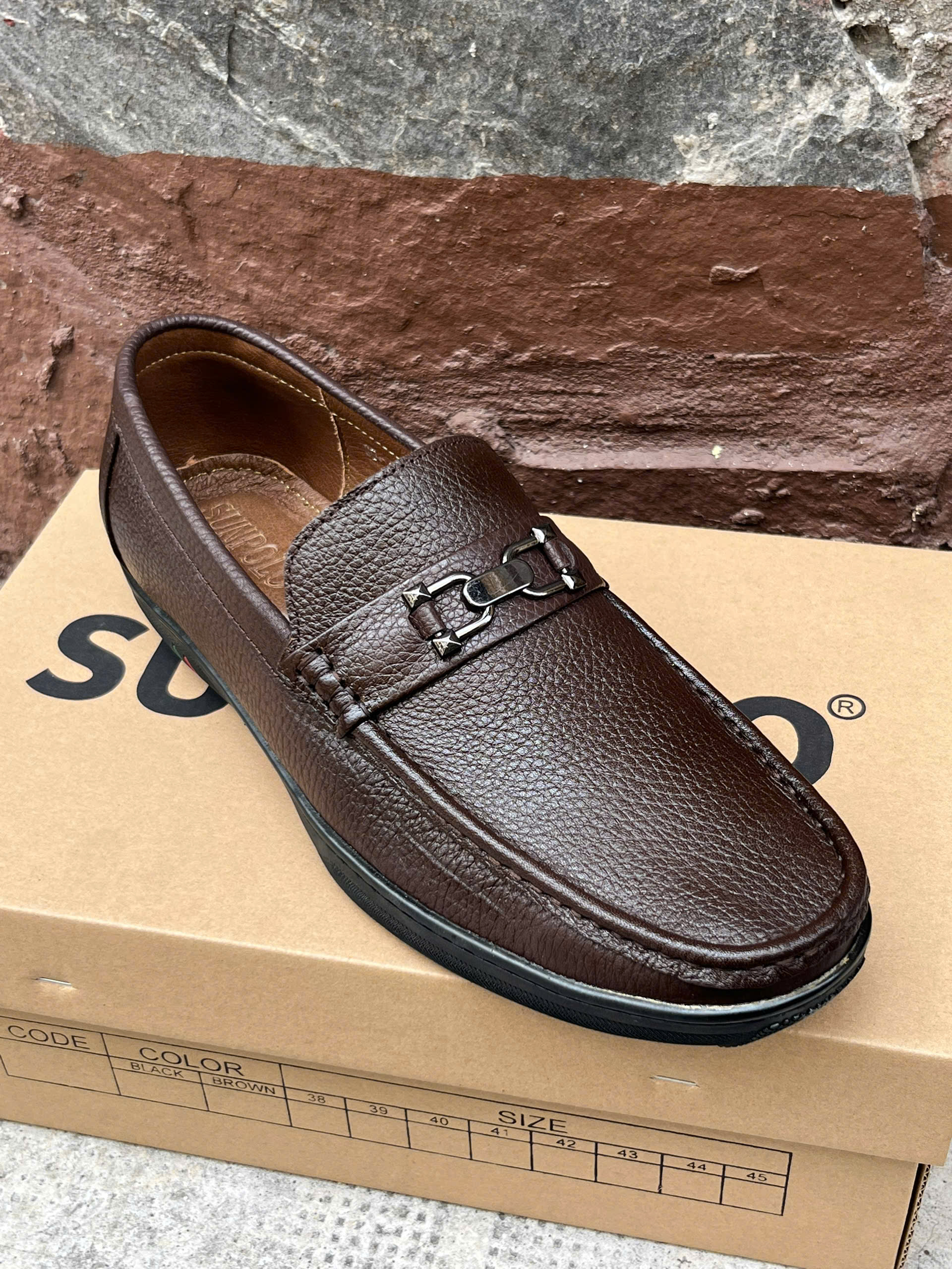 Giày lười FUS732 da bò cao cấp