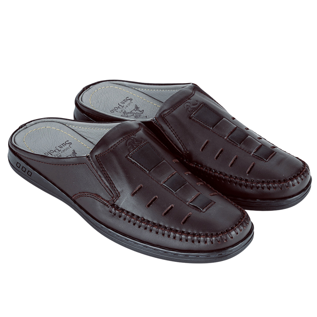 Dép Sapo Bít Mũi Nam SPO194 Da Bò