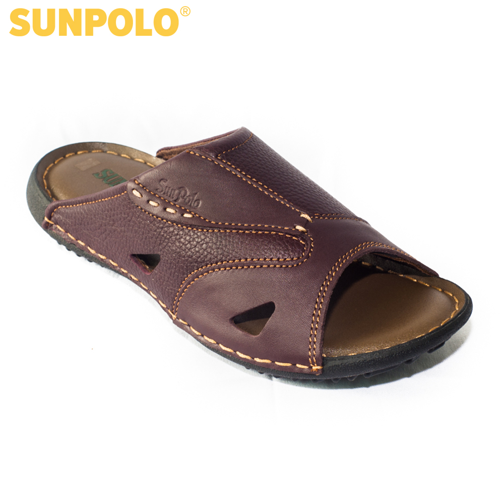 Dép Quai Ngang Nam DQN032 Da Bò Cao Cấp