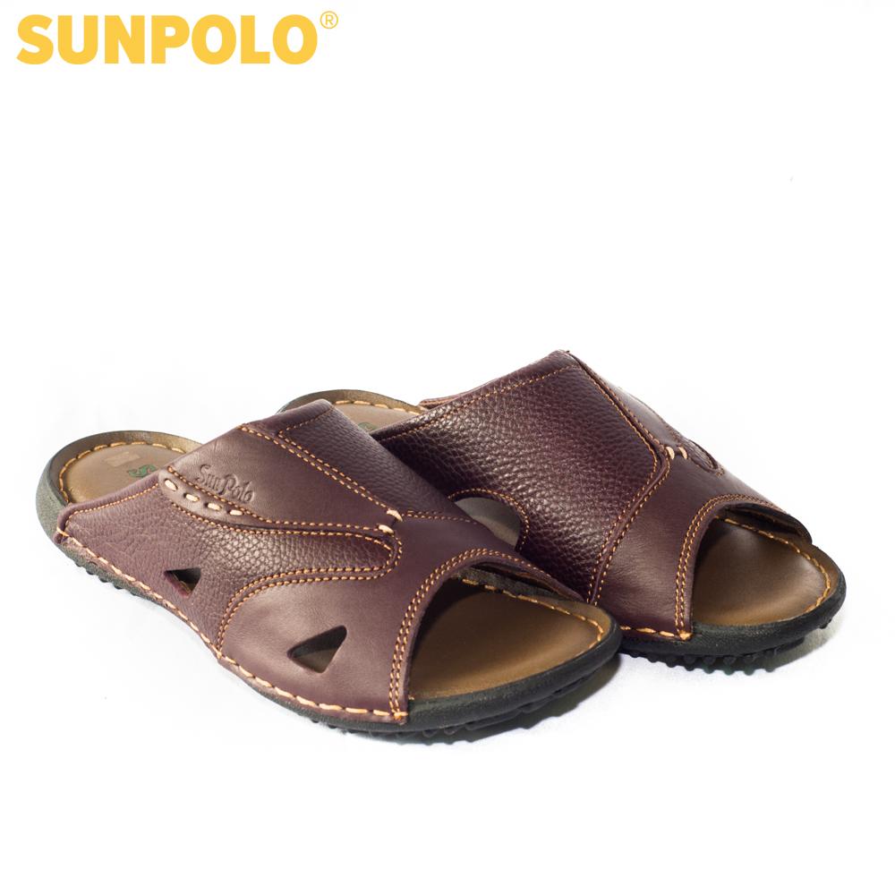 Dép Quai Ngang Nam DQN032 Da Bò Cao Cấp