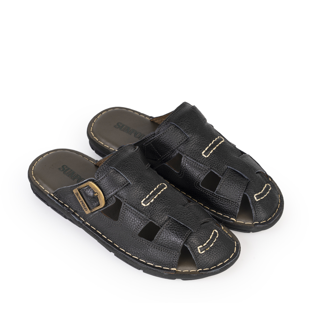 Dép bít mũi ABI019 Da Bò Cao Cấp