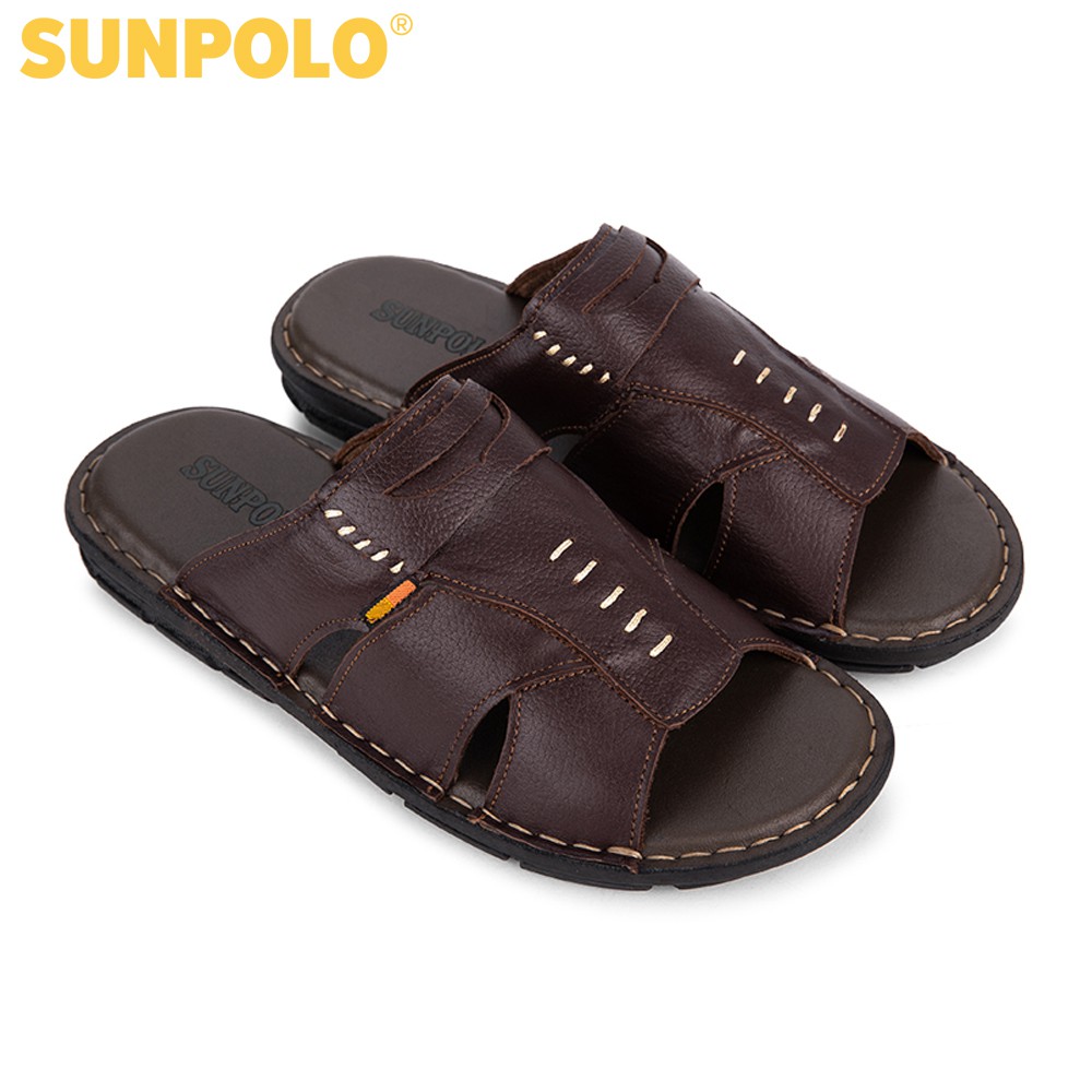 Dép Quai Ngang Nam Da Bò - AQN009