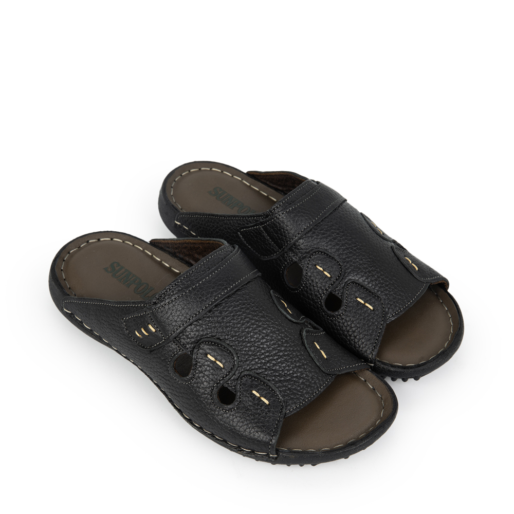 Dép Quai Ngang Nam DQN018 Da Bò Cao Cấp