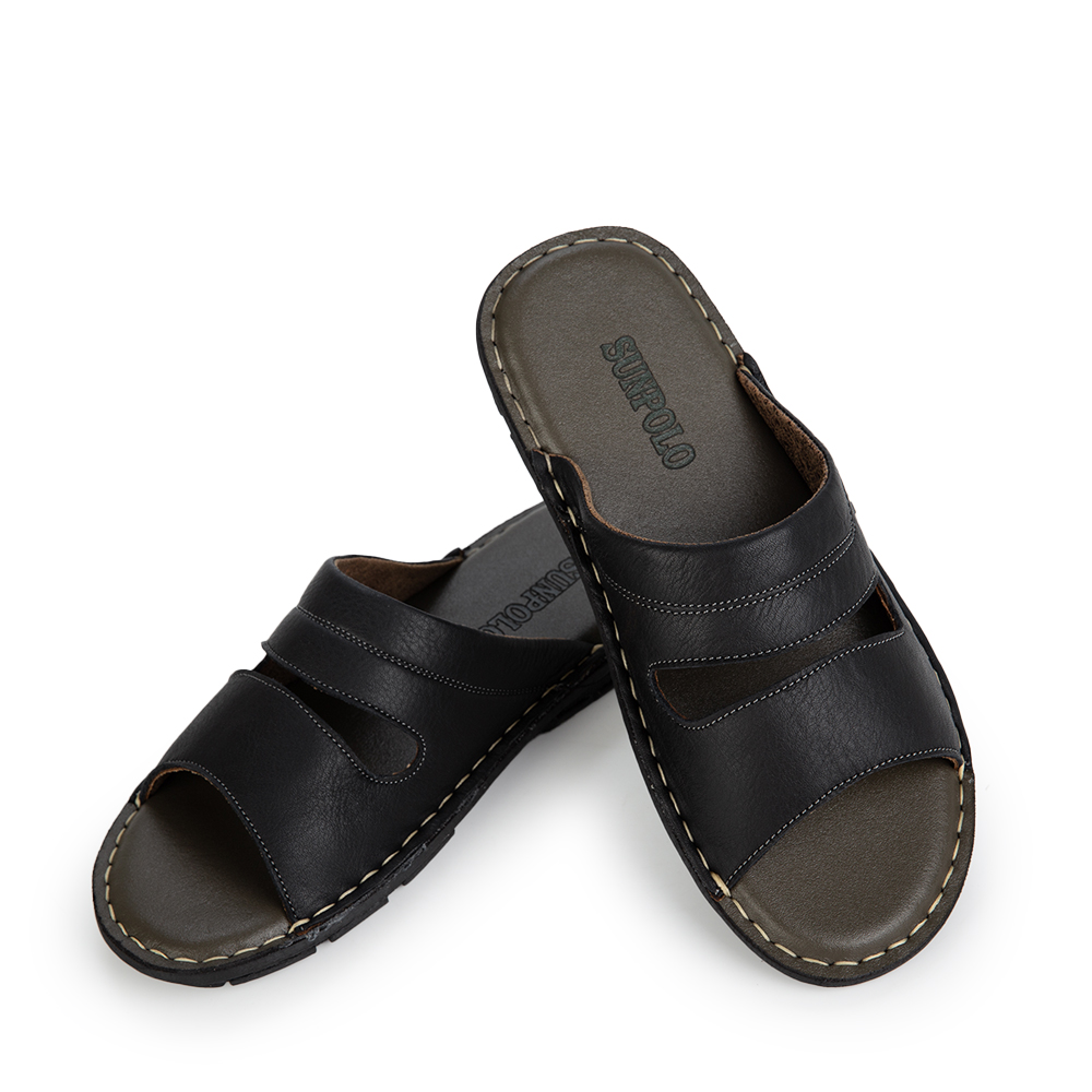 Dép Quai Ngang AQN027 Da Bò cao cấp