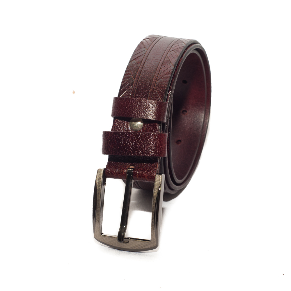 Dây nịt nam BS33DN da bò SUNPOLO Đen Nâu