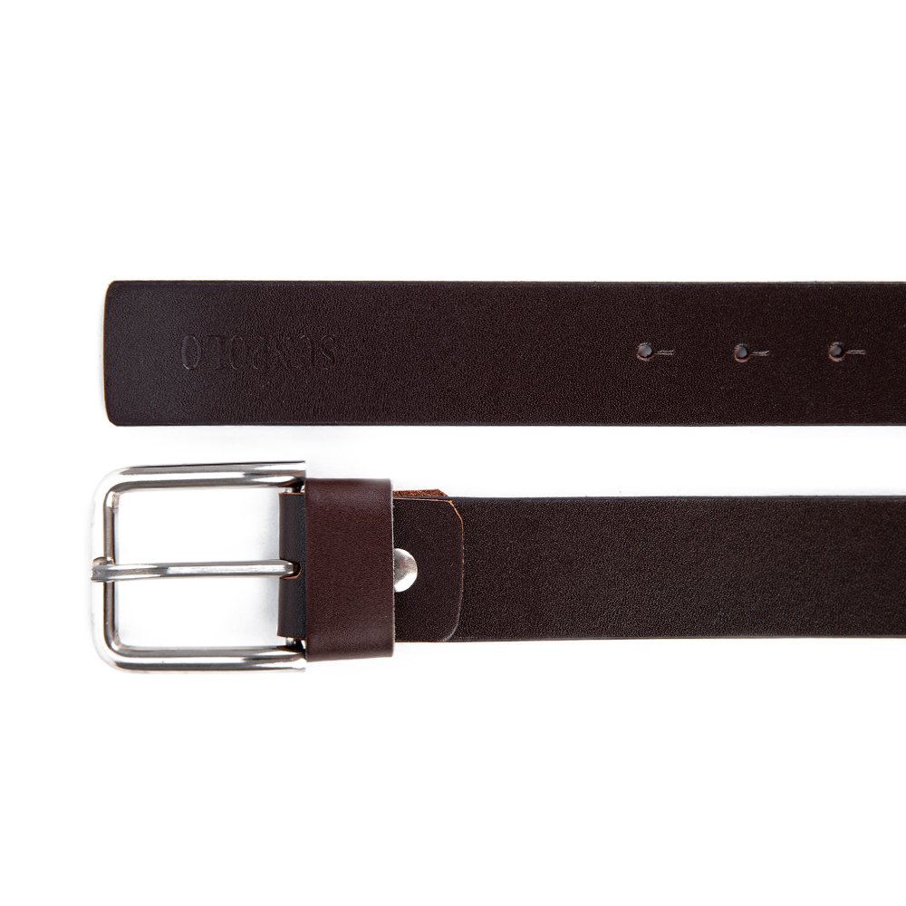 Dây nịt nam BS33DN da bò SUNPOLO Đen Nâu