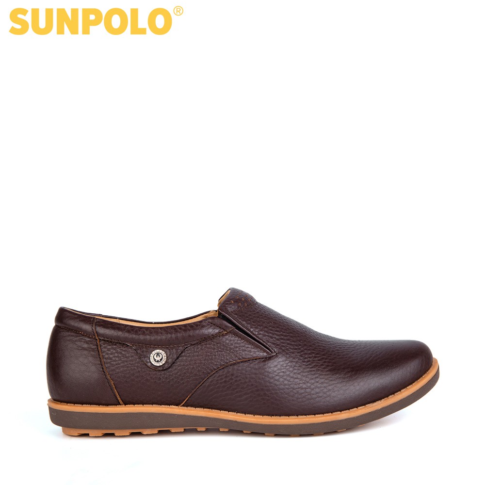 Giày Mọi Nam SUMU01 Da Bò Nâu