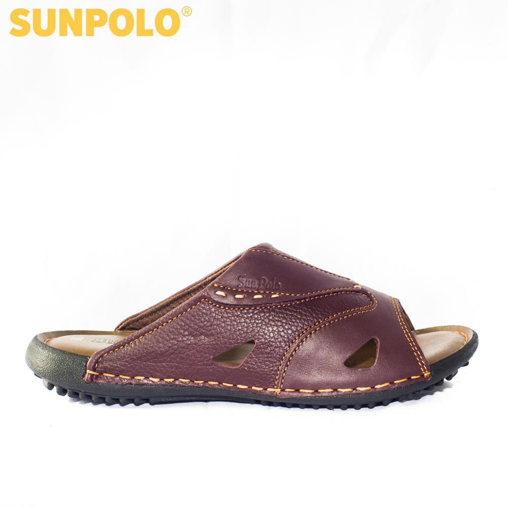 Dép Quai Ngang Nam DQN032 Da Bò Cao Cấp