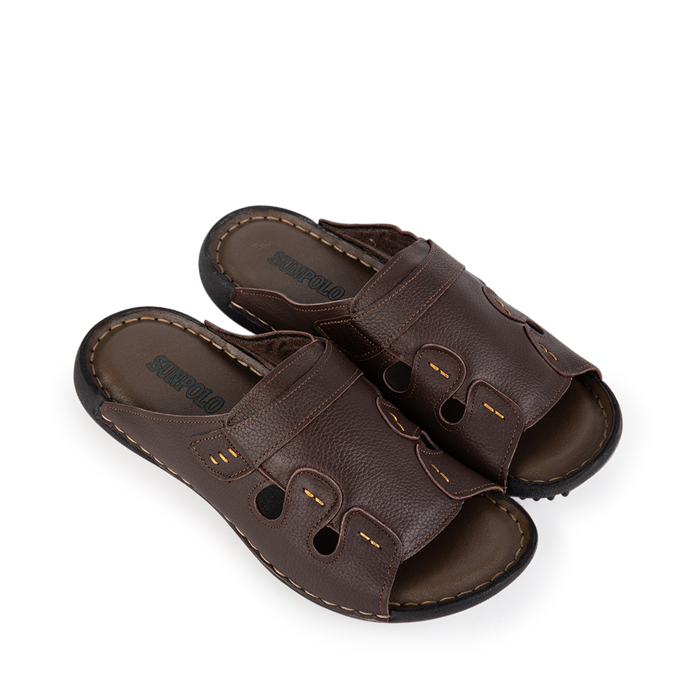 Dép Quai Ngang Nam DQN018 Da Bò Cao Cấp