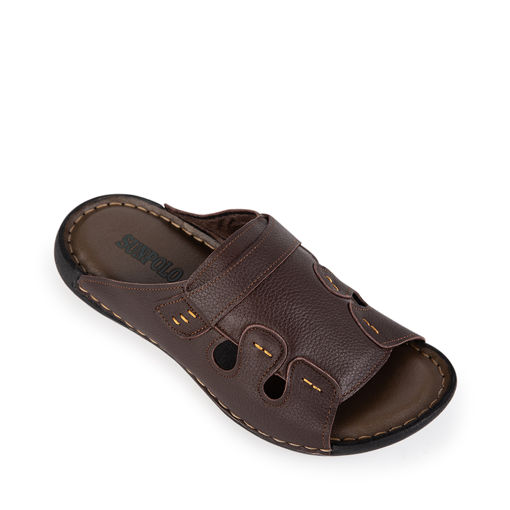 Dép Quai Ngang Nam DQN018 Da Bò Cao Cấp